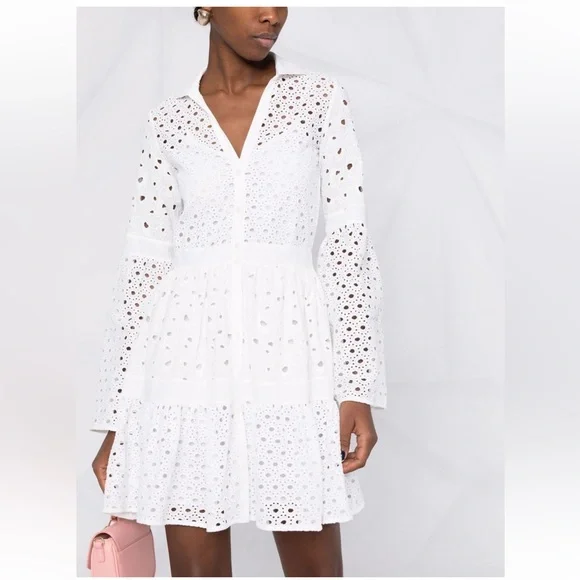 Pinko | Dresses | Pinko Broderie Anglais Shirt Dress | Poshmark